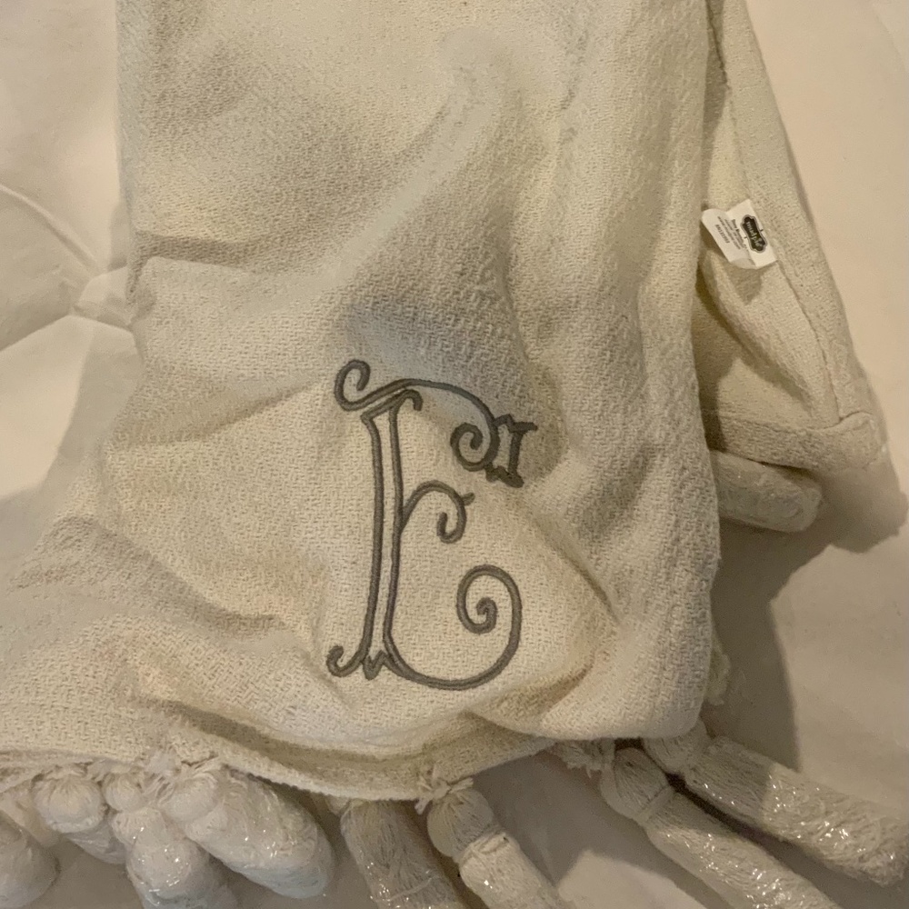 Mudpie fringe initial E throw